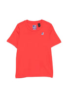 T-shirt per bambini K Way Kids rossa con dettaglio logo K7133YW B04 K-WAY KIDS 