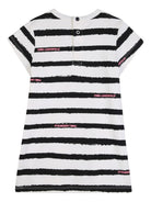 Abito per neonata Karl Lagerfeld Kids bianco con stampa Ikon Choupette Z31058 195 KARL LAGERFELD KIDS 