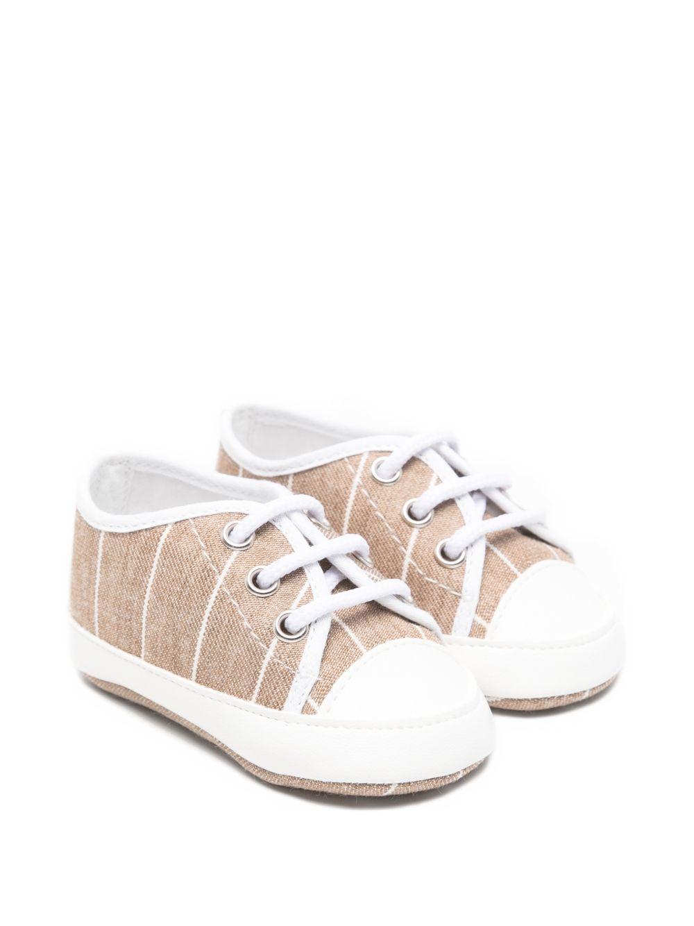 Scarpine primi passi per neonato Colorichiari marrone con dettaglio a righe MN958468 4896 27 COLORICHIARI KIDS 