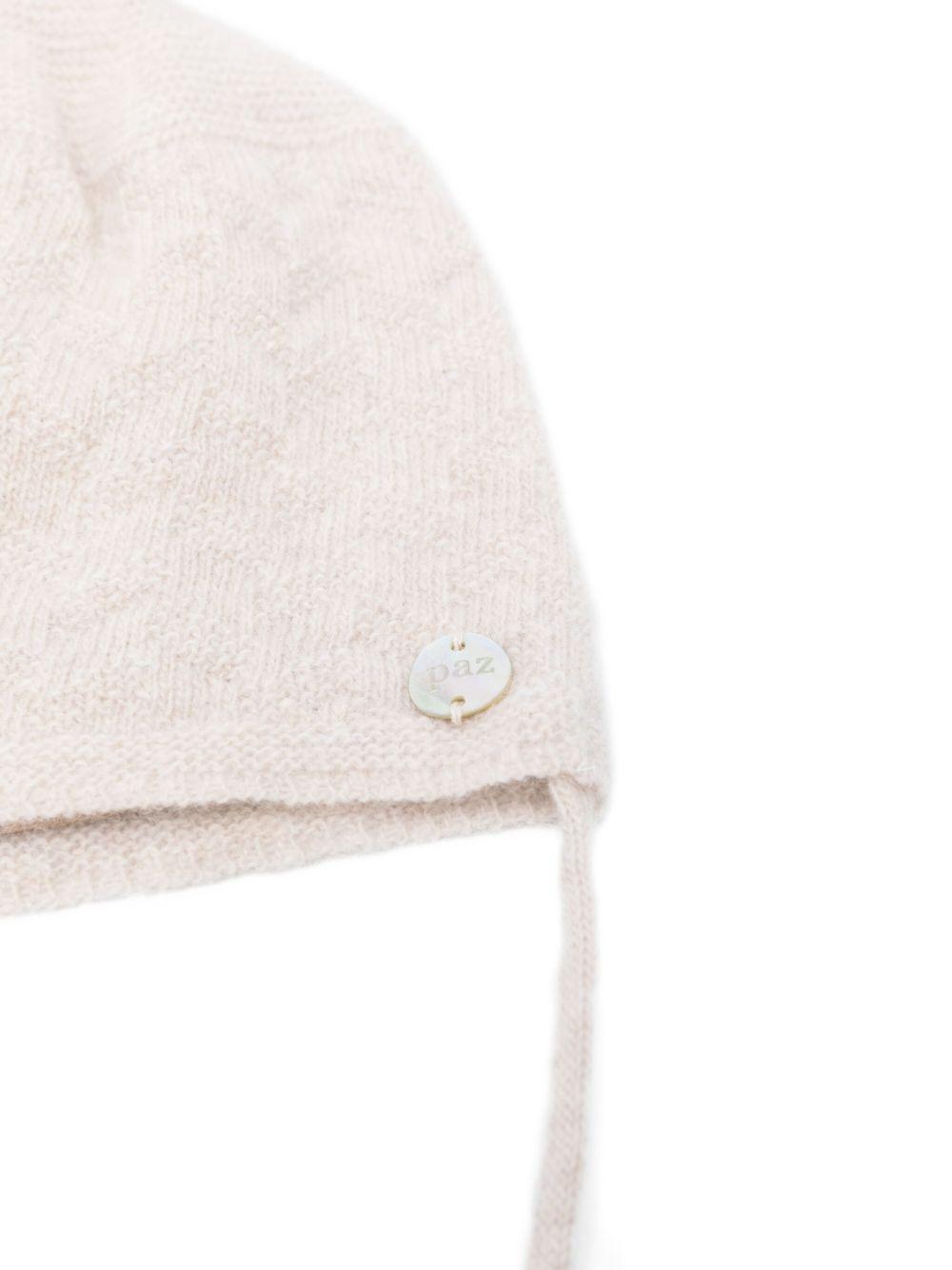 Cappello per neonati Paz Rodríguez beige con dettaglio pompom 040-113168 64 H109 PaZ RODRIGUEZ 