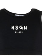 T-shirt per bambina MSGM Kids nera senza maniche S6MSJGTO011 110 MSGM KIDS 