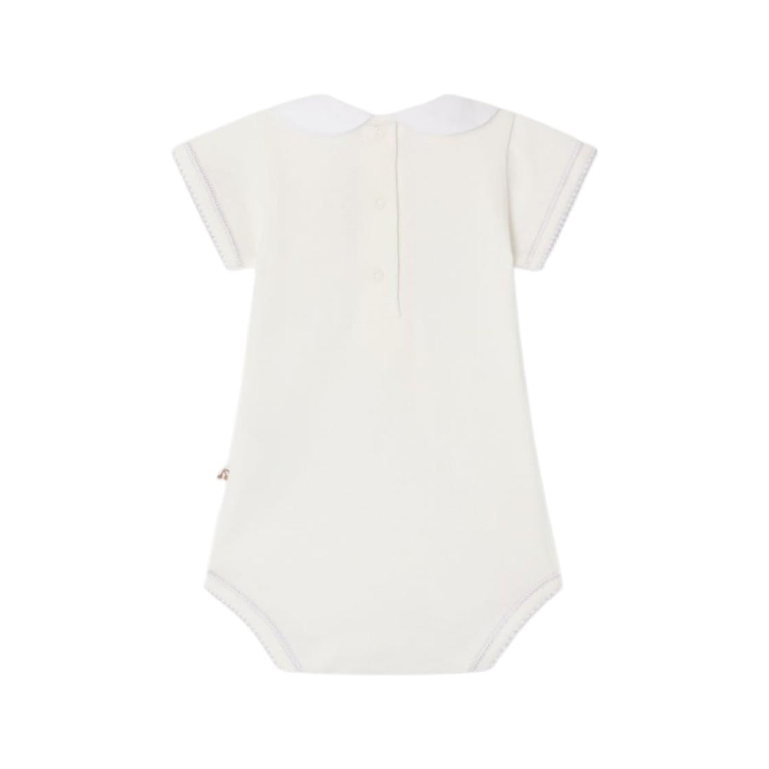 Tutina per neonati Bonpoint bianca con colletto ricamato C06NUNK00001 002 BONPOINT 
