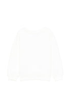 Felpa da bambino Moschino Kids bianca con stampa logo HRF078LCA32 10063 MOSCHINO KIDS 
