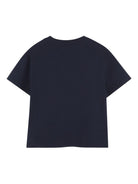 T-shirt per bambina Michael Kors Kids blu con stampa logo R30602 849 MICHAEL KORS KIDS 