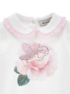 Pigiama per neonata Monnalisa bianca con stampa grafica a fiori all-over 35G202 7000 0099 MONNALISA KIDS 