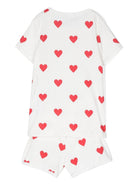 Pigiama Court per bambina Petit Bateau bianca con stampa cuori all-over A00KG 03 PETIT BATEAU KIDS 
