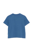 T-shirt per bambino Palm Angels Kids blu con caratteristica stampa grafica PBAA003S26JER001 060 PALM ANGELS KIDS 