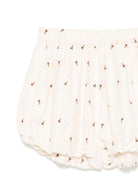 Shorts per bambina Donsje Wiepp beige con dettaglio con ricamo ad ape 4098501 00003 DONSJE 