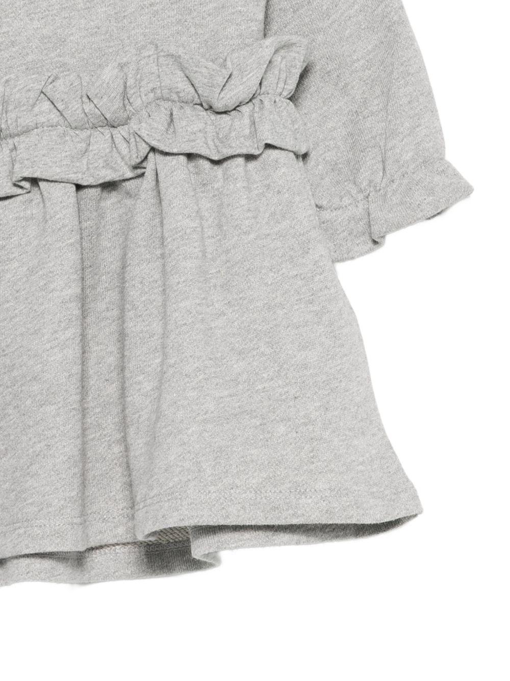 Abito per neonata Balmain Kids grigio con logo sul davanti BZ1050 Z3188 806RS BALMAIN KIDS 