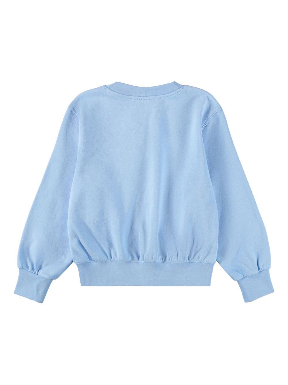 Felpa Marge per bambina Molo azzurra con decorazione con paillettes 2S26J210 5637 MOLO KIDS 