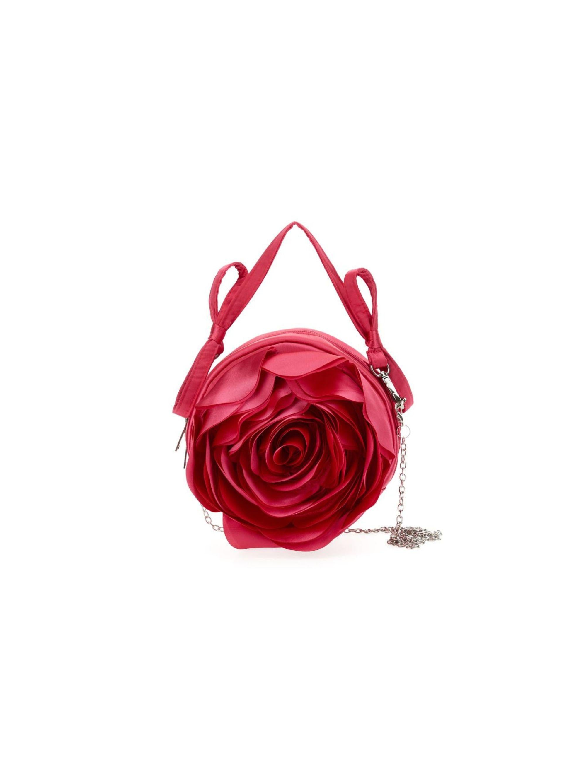 Borsa a spalla per bambina Monnalisa rossa con design a forma di rosa 19G011 7066 0095 MONNALISA KIDS 