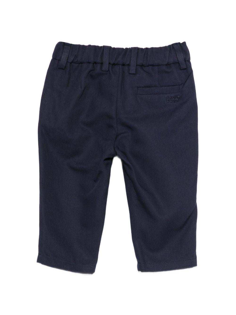 Pantaloni per neonato Fay Kids blu scuro con bottoni FY6500 G0198 620 FAY KIDS 
