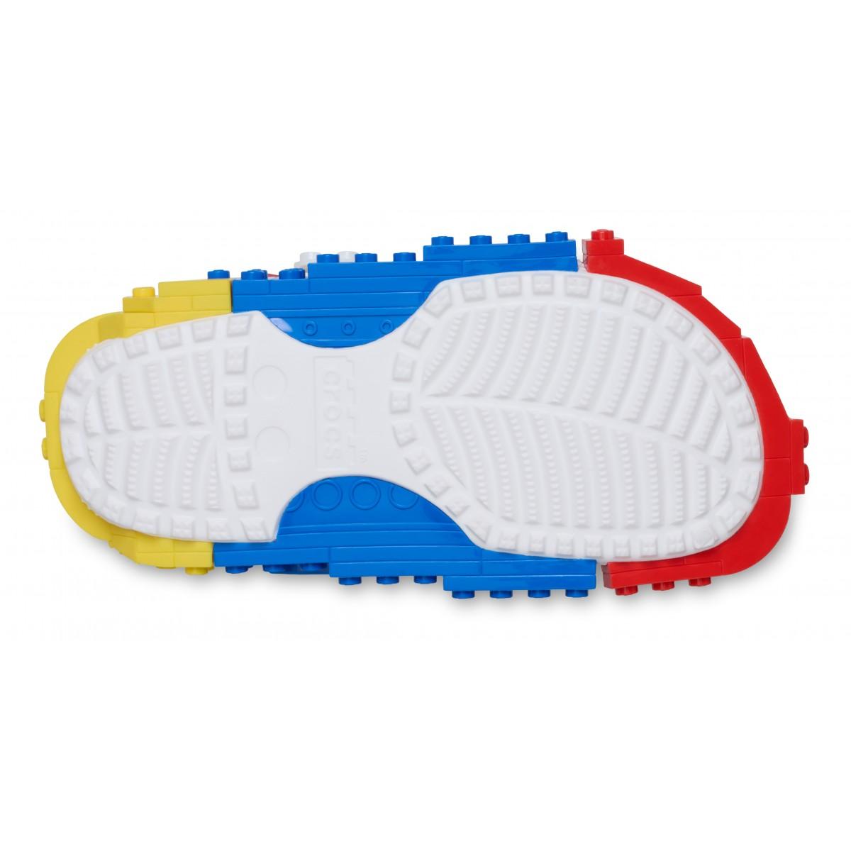 Ciabatte per bambini Crocs Kids x Lego bianche con design mattoncini 211874 WHI CROCS KIDS 