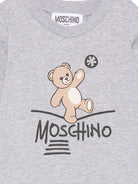 T-shirt per neonati Moschino Kids grigia con motivo Teddy Bear MOO014LAA20 60901 MOSCHINO KIDS 