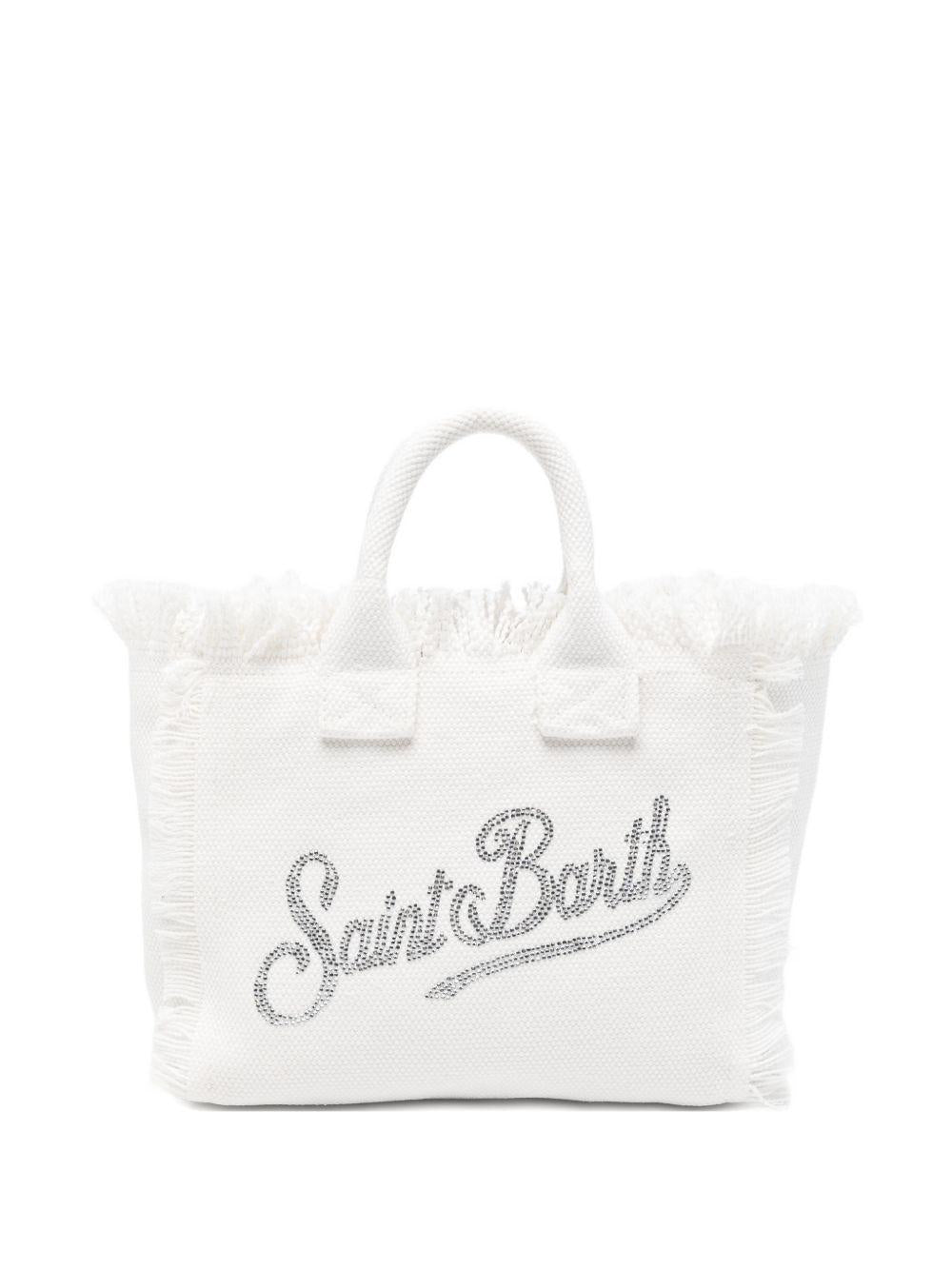 Borsa Vanity Mini MC2 Saint Barth bianca con logo sul davanti VAMI001 02571L MC2 ST. BARTH KIDS 
