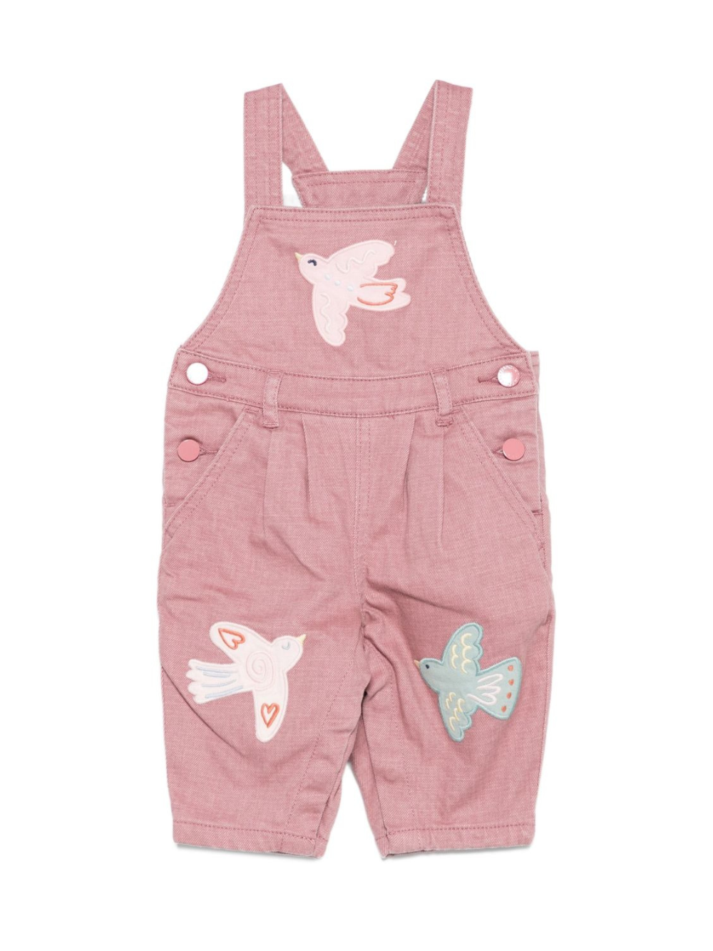 Salopette per neonata Stella McCartney Kids rosa con ricamo uccelli TXA012 Z0156 51I STELLA McCARTNEY KIDS 