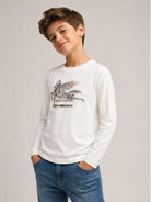 T-shirt per bambino Etro Kids bianca con dettaglio Pegaso sul davanti GZ8P40 Z3672 102 ETRO KIDS 