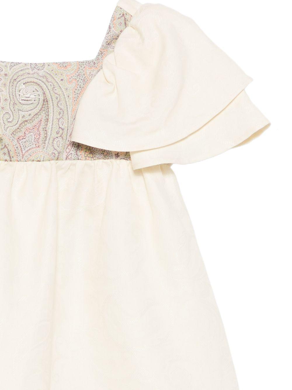 Abito per bambina Etro Kids bianco con stampa paisley GY1A31 I0308 105 ETRO KIDS 