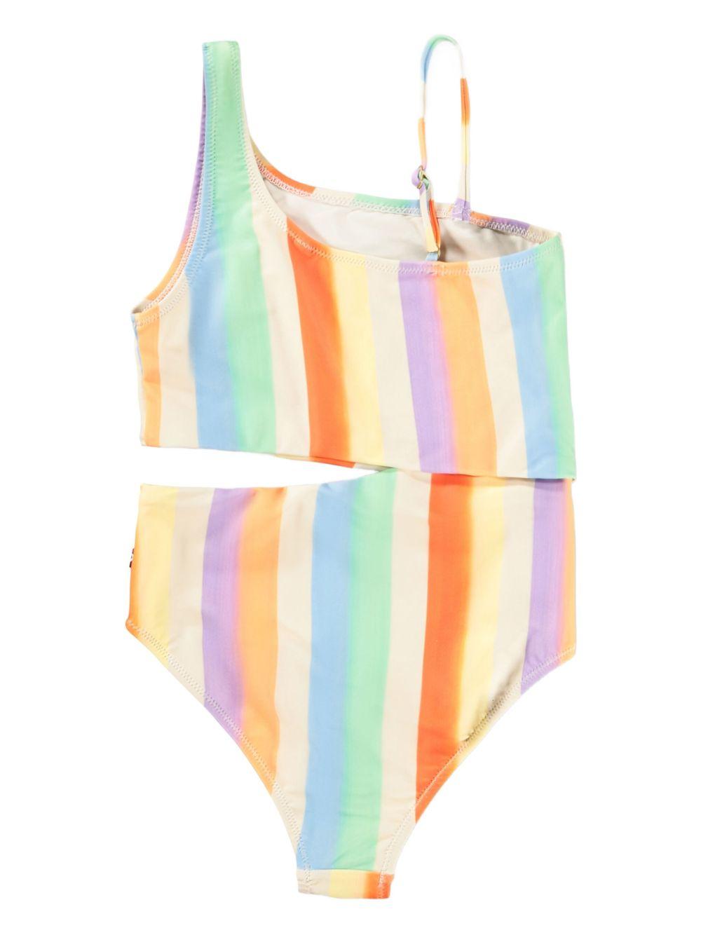 Costume intero per bambina Molo Naan multicolore a righe 8S26P519 9525 MOLO KIDS 