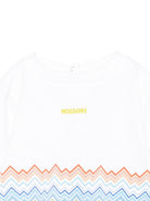 Felpa per neonato Missoni Kids bianca con motivo a zig zag MY4540 F0061 100MC MISSONI KIDS 