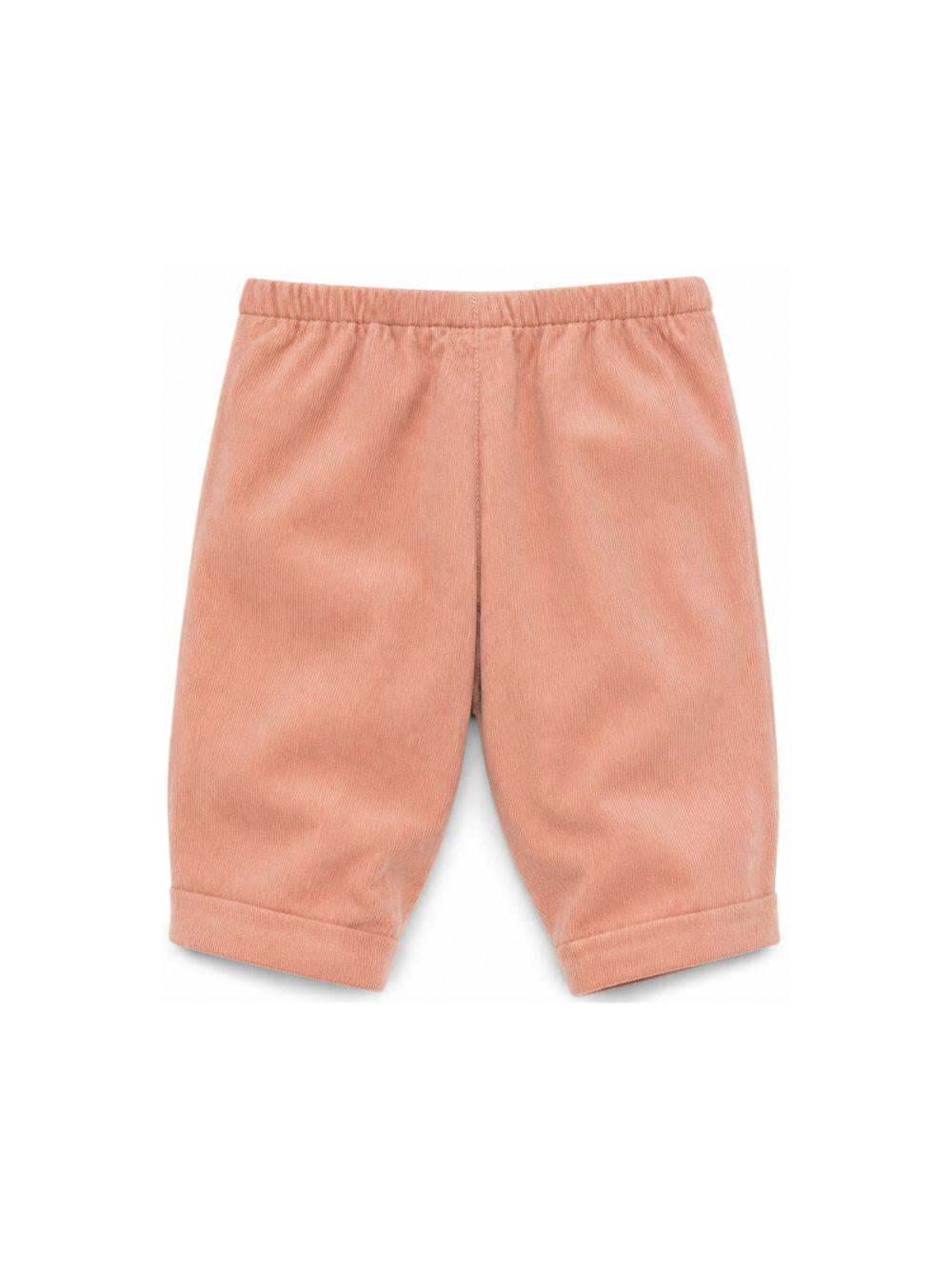 Pantaloni per neonato Bonpoint Kids rosa con tessuto in velluto a coste W06XPAW00003 024B BONPOINT KIDS 
