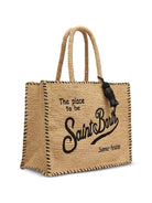 Borsa Colette MC2 Saint Barth beige con logo a contrasto COL0013 09045L MC2 ST. BARTH KIDS 