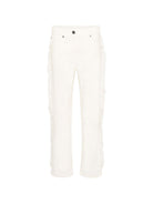 Pantaloni per bambina Stella McCartney Kids bianchi con dettaglio frange sui lati TZ6A50 Z0156 101 STELLA McCARTNEY KIDS 