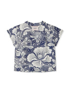 Camicia Gerald per neonato Bonpoint blu con colletto alla cubana S05YSHW00011 515 BONPOINT KIDS 