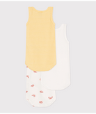 Set di tre body per neonati Petit Bateau multicolore senza maniche A0CZK 00 PETIT BATEAU 