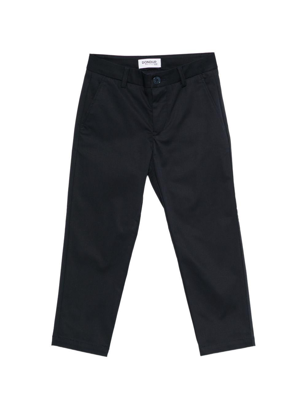 Pantaloni per bambino DONDUP Kids blu con dettaglio logo DMPA1800RA029 4000 DONDUP KIDS 