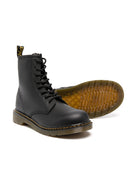 Stivaletti Fiori per bambini Dr. Martens Kids neri con cuciture a contrasto 15382001 1460 BLACK Dr martens kids 