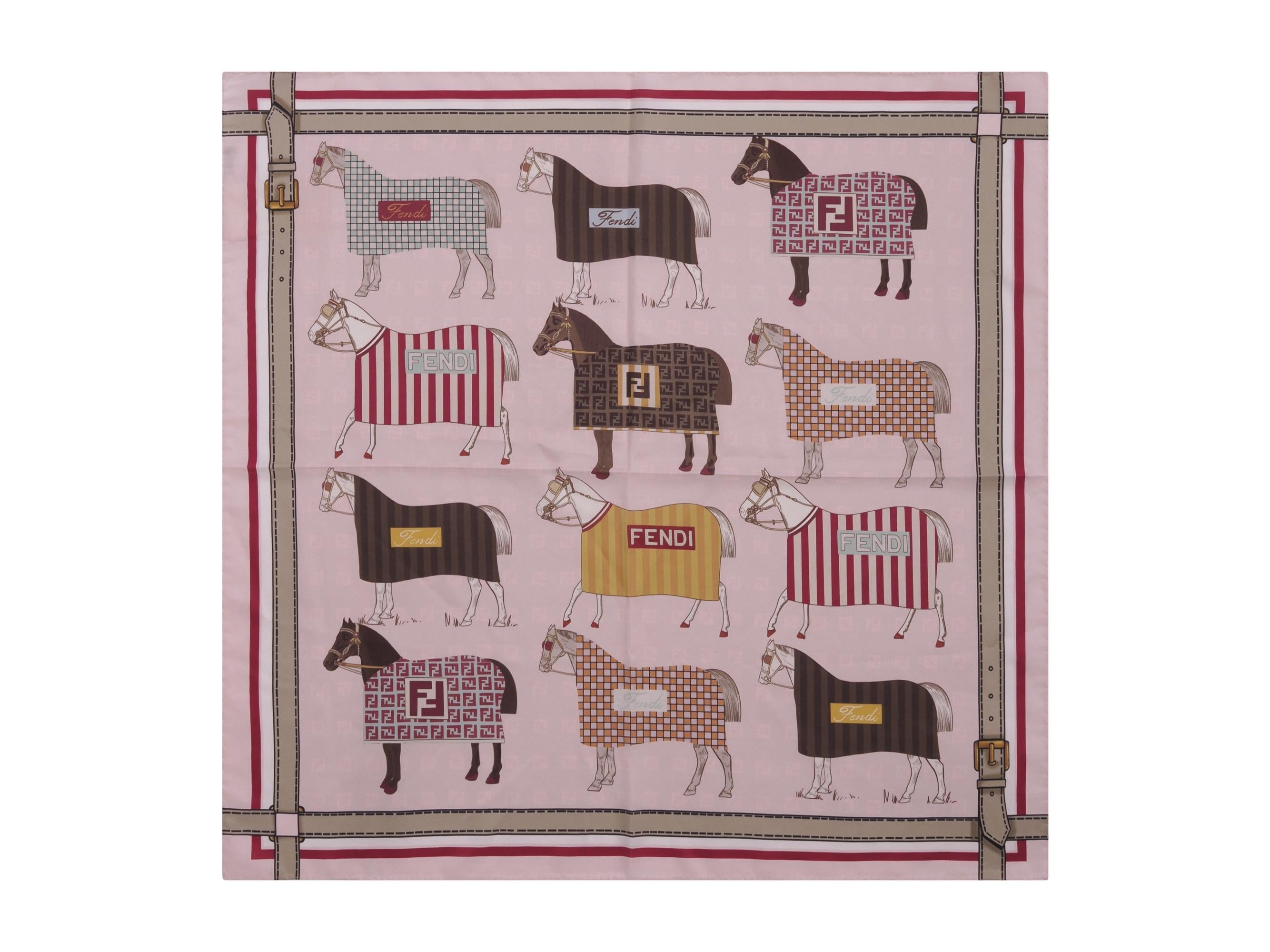 Foulard per bambina Fendi Kids multicolor con stampa Cavalli JFQ044 AWF8 F1VHK FENDI KIDS 