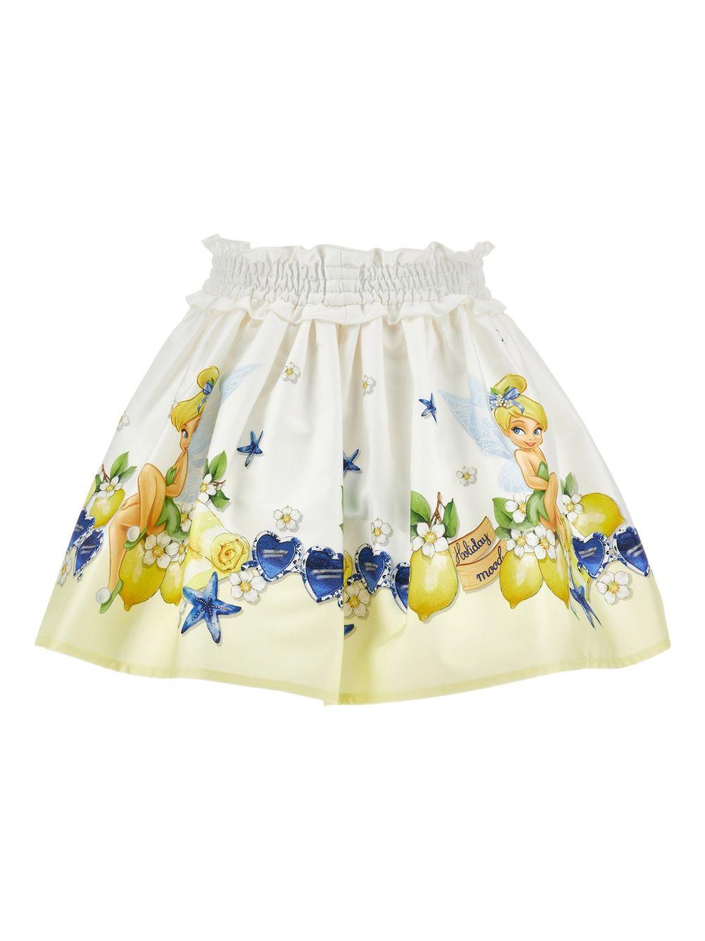 Gonna Tinker Bell per bambina Monnalisa x Disney multicolore con stampa grafica all-over 11G705 7626 9914 MONNALISA 