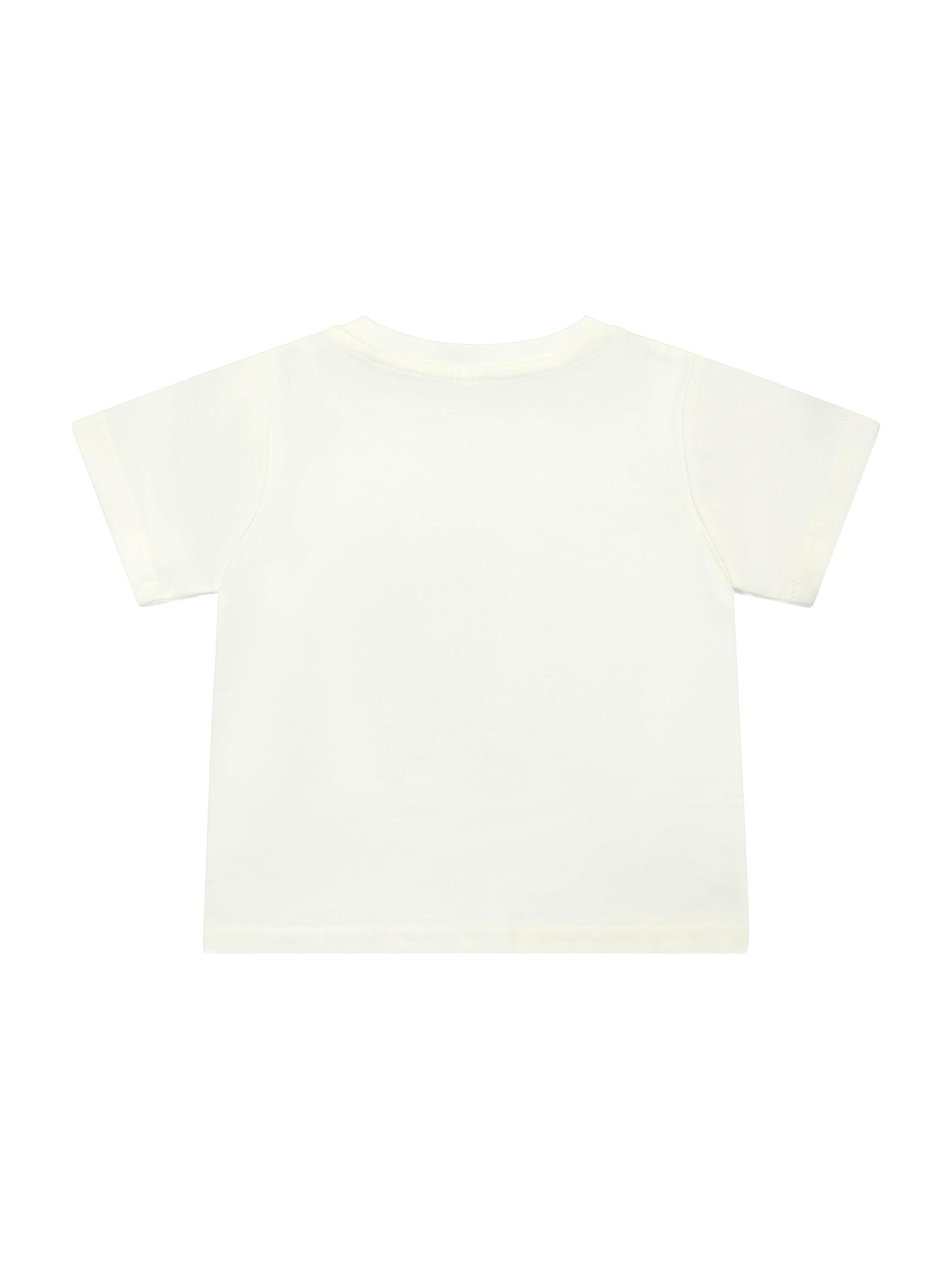 T-shirt per neonato Stella McCartney Kids bianca con stampa grafica TY8510 Z0434 101 STELLA McCARTNEY KIDS 