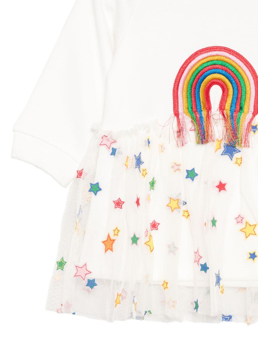 Abito per neonata Stella McCartney Kids bianco con gonna in tulle TZ1040 Z3059 101 STELLA McCARTNEY KIDS 