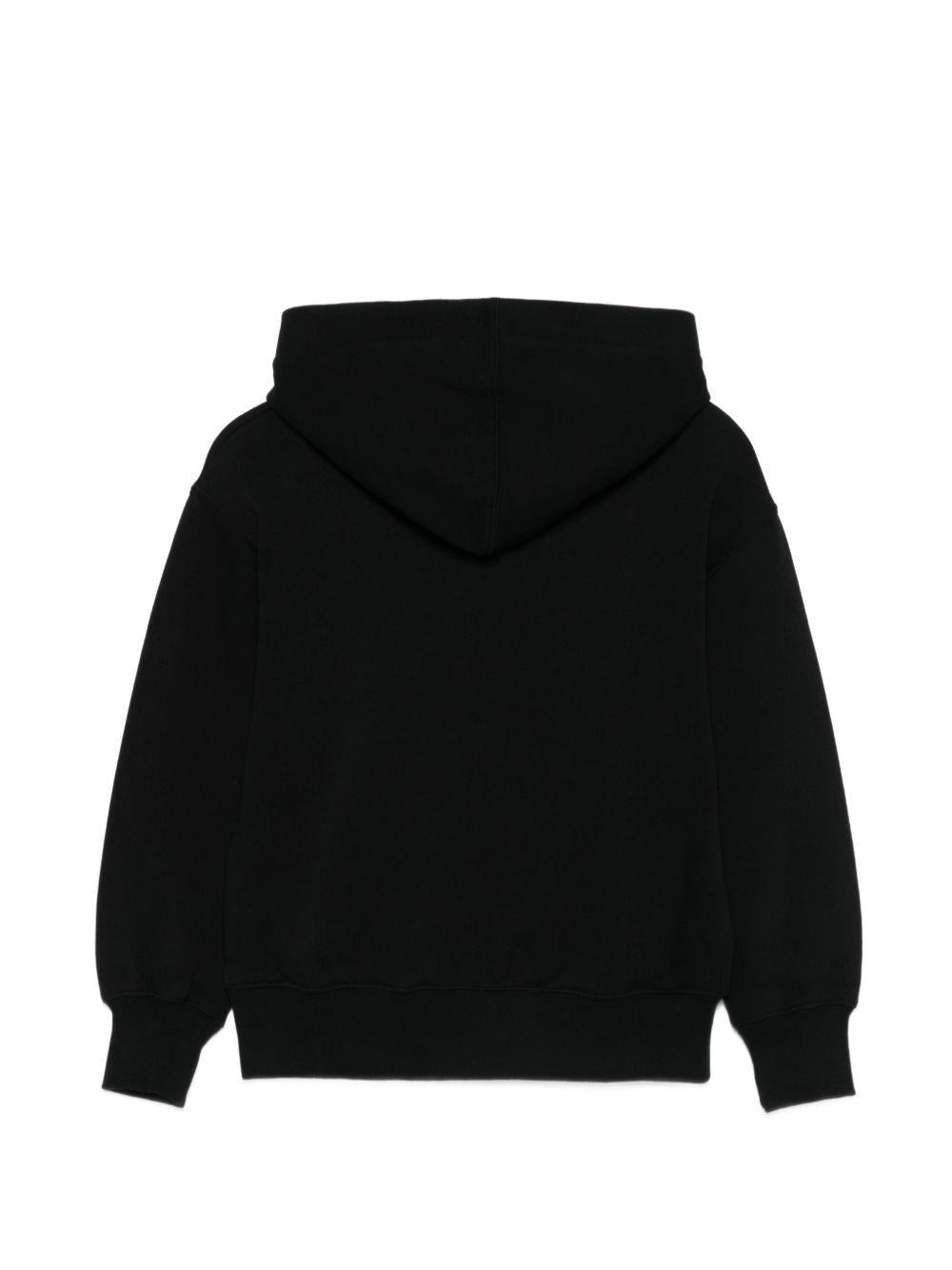 Felpa per bambina Palm Angels Kids nero con stampa sul davanti PGBB015S26FLE001 110 PALM ANGELS KIDS 