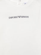 T-shirt per neonato Emporio Armani Kids bianco con logo gommato EB000419 AF15013 M0135 EMPORIO ARMANI KIDS 