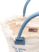 Borsa Vanity MC2 Saint Barth bianca con logo e manici a contrasto VANI001 09479L MC2 ST. BARTH KIDS 