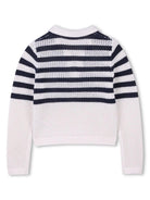Maglione con placca logo 4G per bambina Givenchy Kids bianco con colletto alla francese H30810 Z40 GIVENCHY KIDS 