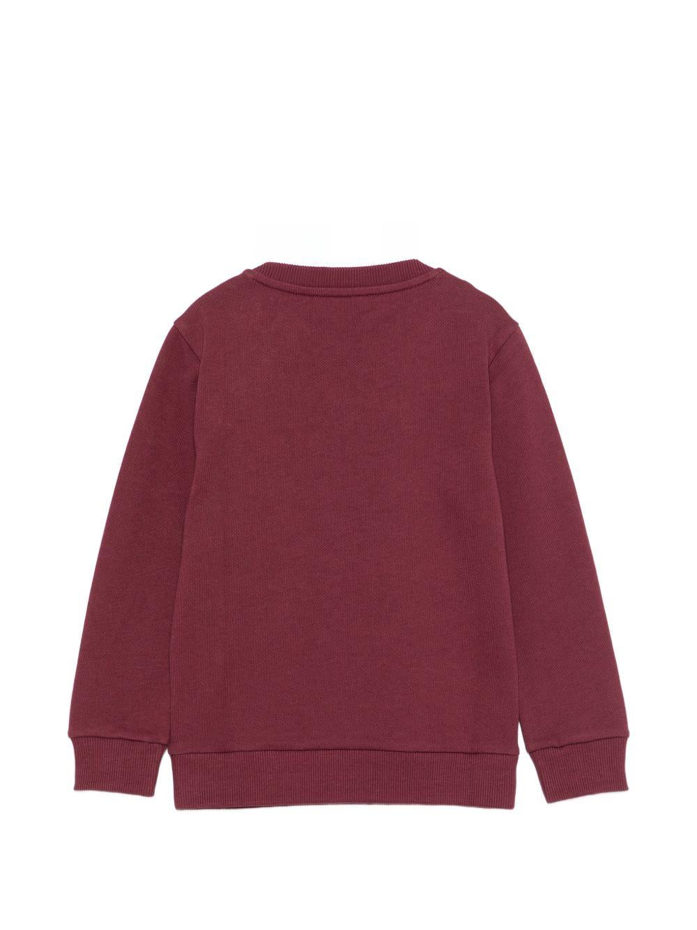 Felpa per bambino Balmain Kids bordeaux con dettaglio con bottoni oro BZ4I10 Z3183 530OR BALMAIN KIDS 