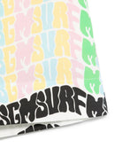 Shorts in popeline per bambina MSGM Kids bianco con stampa logo all-over S5MSJGSH246 140 MSGM KIDS 