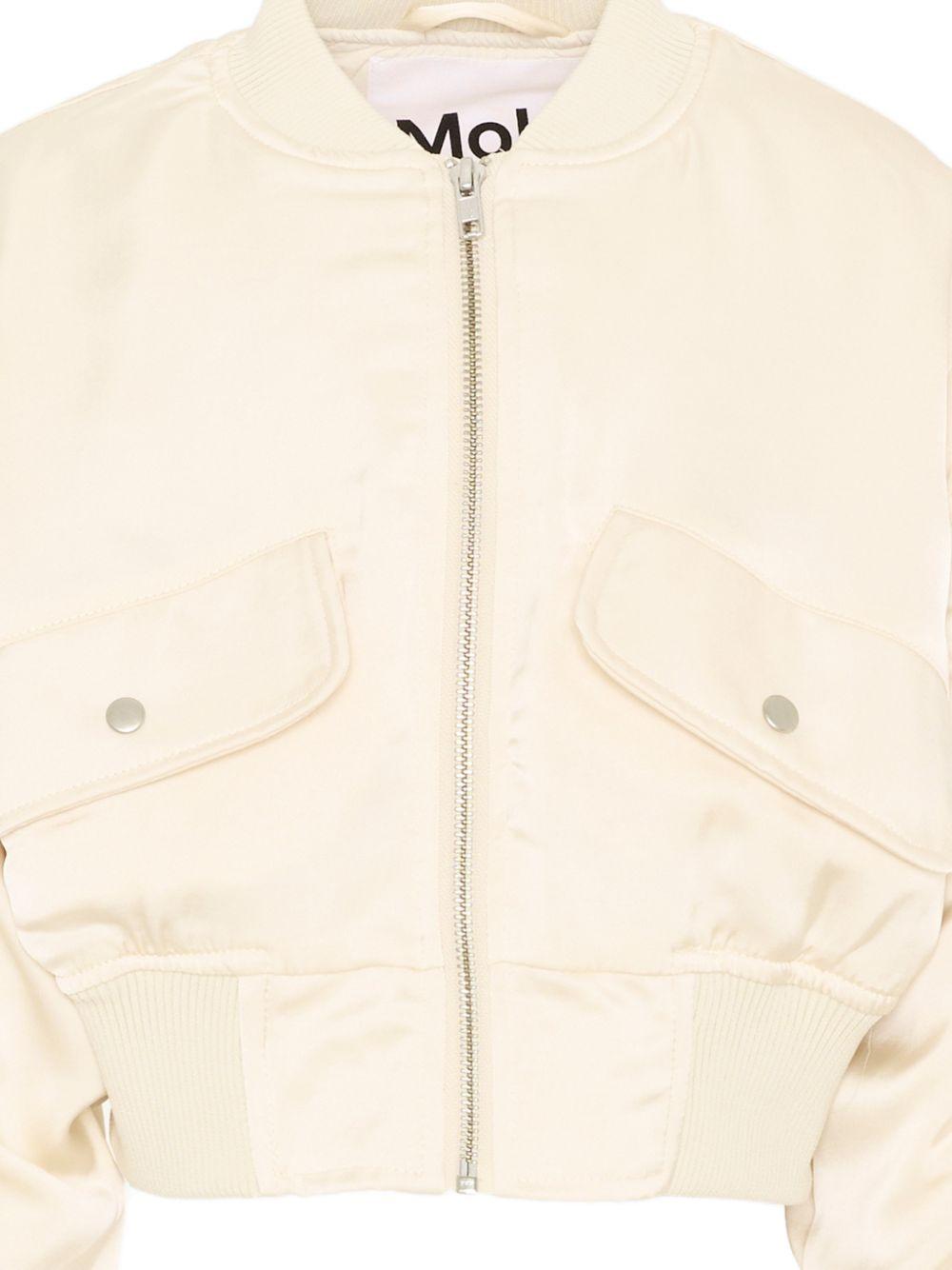 Giubbino per bambina Molo beige con chiusura a zip 5S26M401 5645 MOLO 