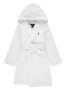 Accappatoio per bambini Polo Ralph Lauren Kids bianco con motivo Polo Pony 9P0188 001 Ralph Lauren kids 
