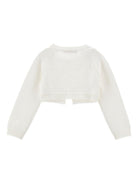Cardigan per neonata Monnalisa bianco con dettaglio fiocco 73G800 7036 0001 MONNALISA KIDS 
