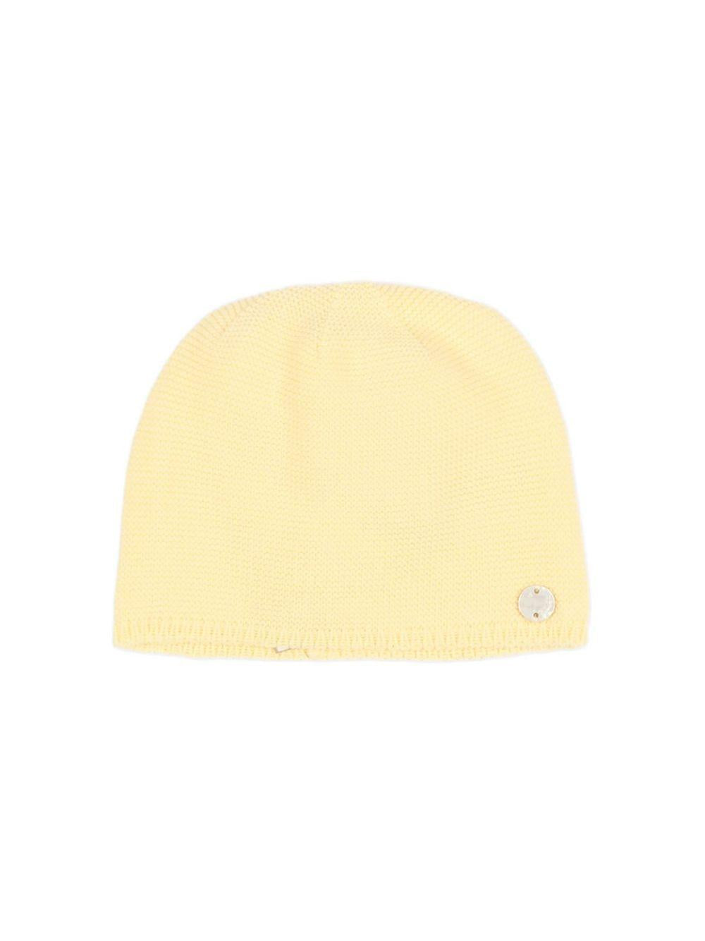 Cappello per neonati Paz Rodriguez giallo con logo 040-120513 05 PaZ RODRIGUEZ KIDS 