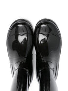 Stivali da pioggia per bambina Karl Lagerfeld Kids neri lucidi con logo Z30985 09B KARL LAGERFELD KIDS 