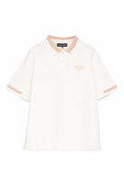 T-shirt per bambino Emporio Armani Kids beige con logo aquila sul davanti EB001316 AF16641 U0003 EMPORIO ARMANI KIDS 