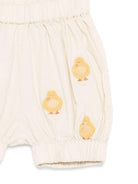 Shorts per neonato Donsje beige con ricamo con pulcini 3029807 00004 DONSJE KIDS 