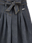 Pantaloni per bambina Monnalisa Kids grigi con dettagli plissettati 17H400 8208 032F MONNALISA KIDS 
