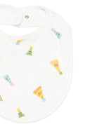 Set tutina e bavaglino per neonati Stella McCartney Kids bianco con stampa grafica all-over TYB580 Z3644 101MC STELLA McCARTNEY KIDS 